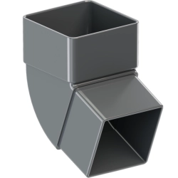 KROP Kolano rury rynnowej kwadratowej 80x80 mm - 67 st.